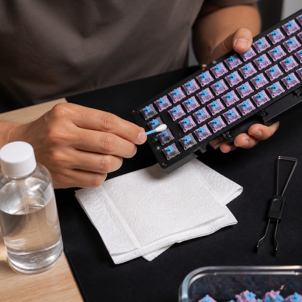 keyboard switch 엎질름 후 청소 방법