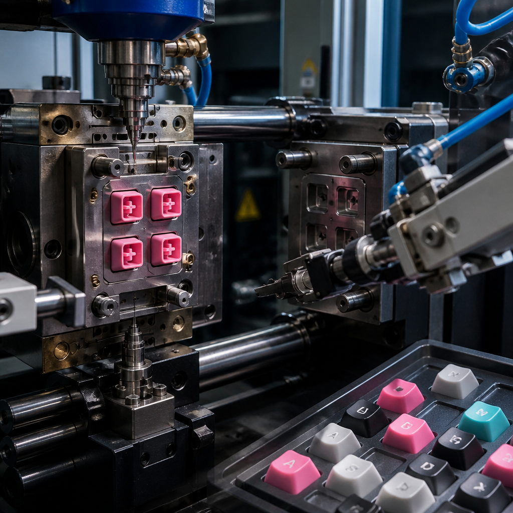 double shot keycaps manufacturing process