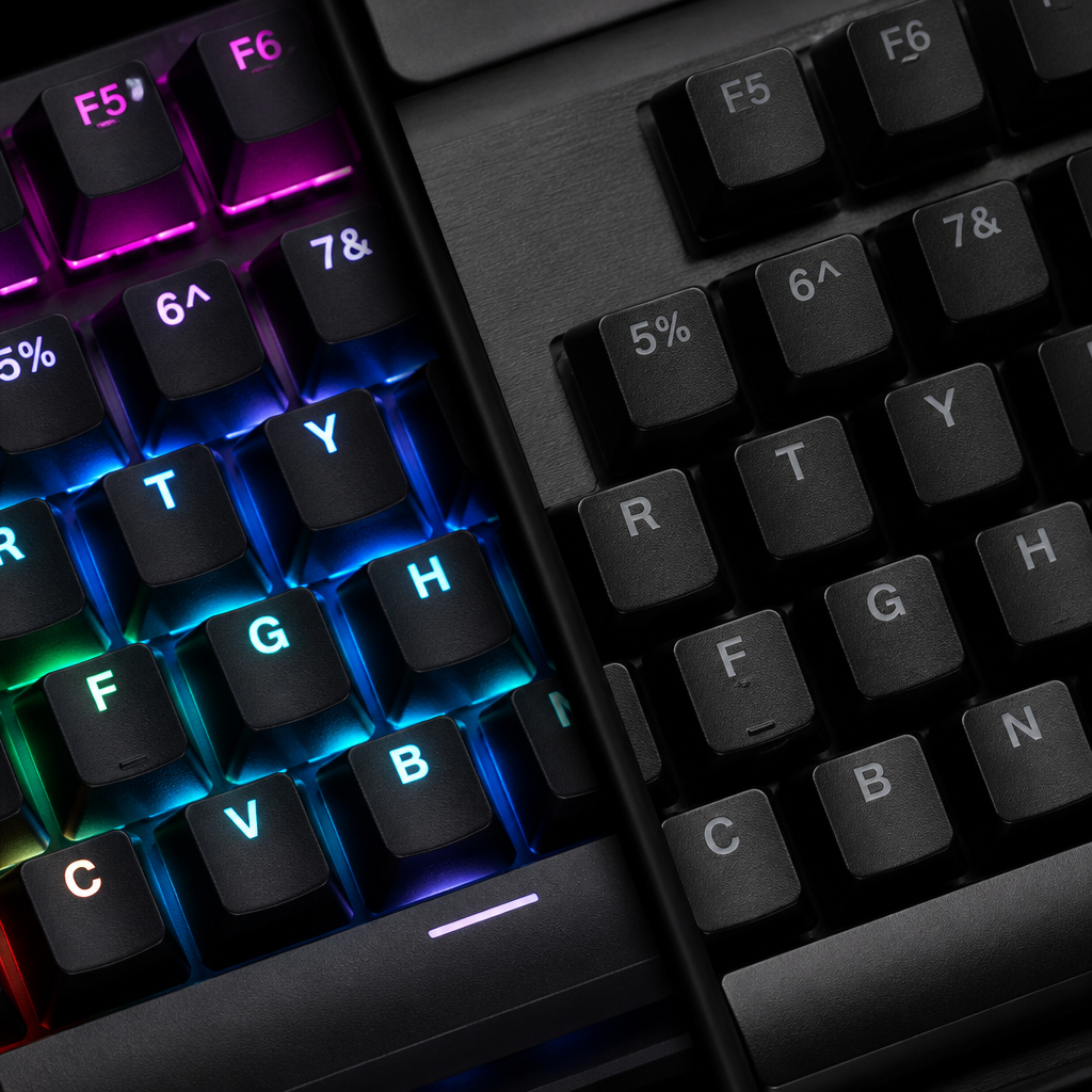 double shot keycaps vs laser etched keycaps