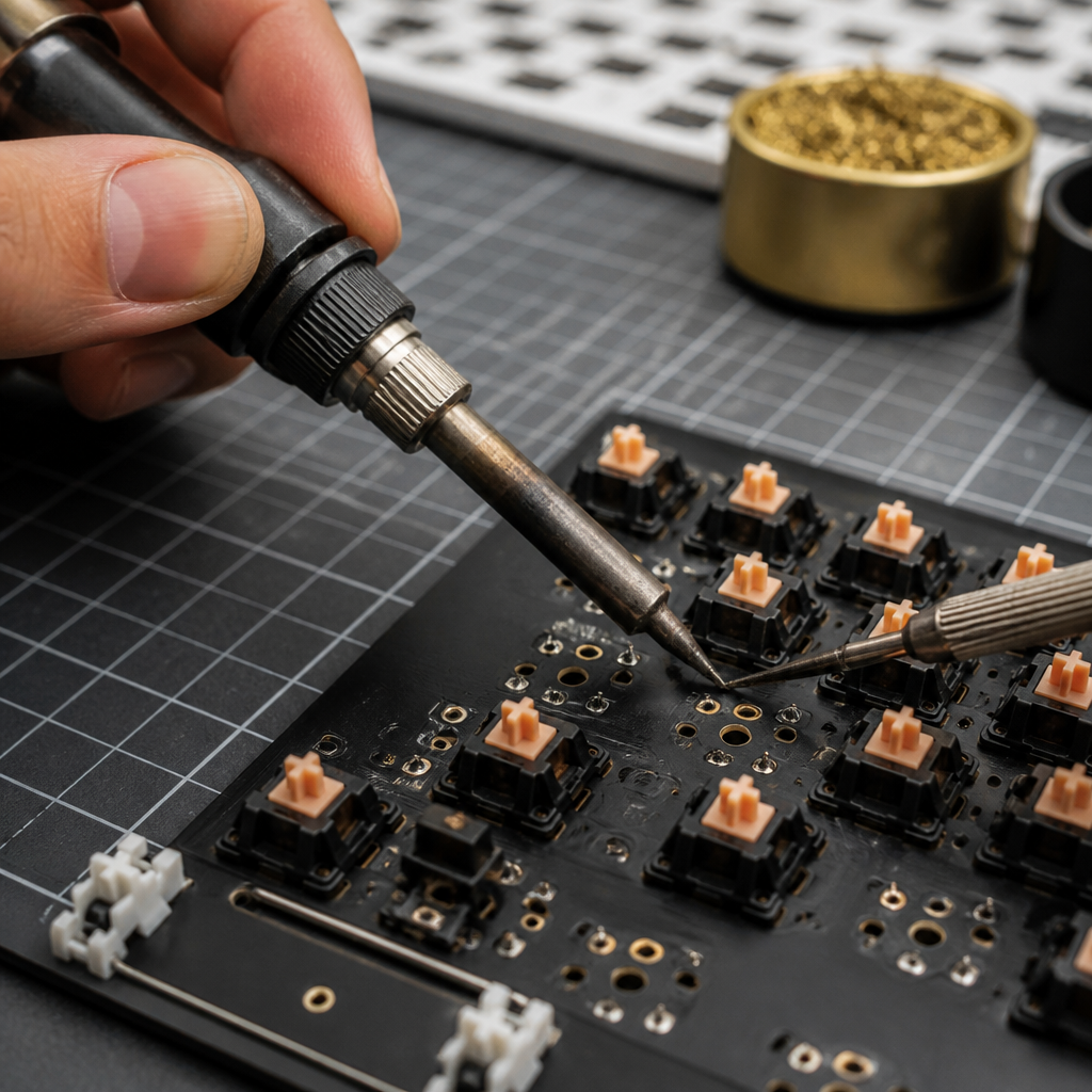 Keyboard Switch Desoldering Without Tools
